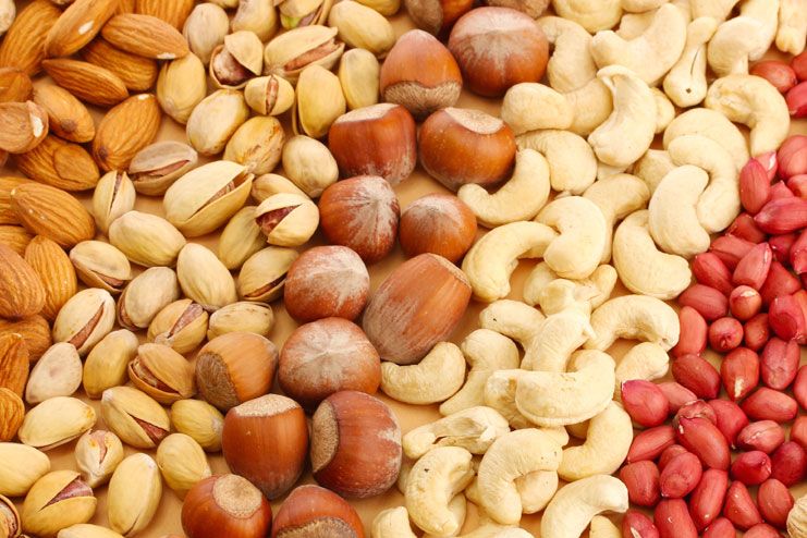 Cashews and peanuts