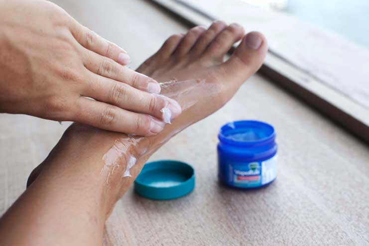 Vicks on feet for Stuffy Nose