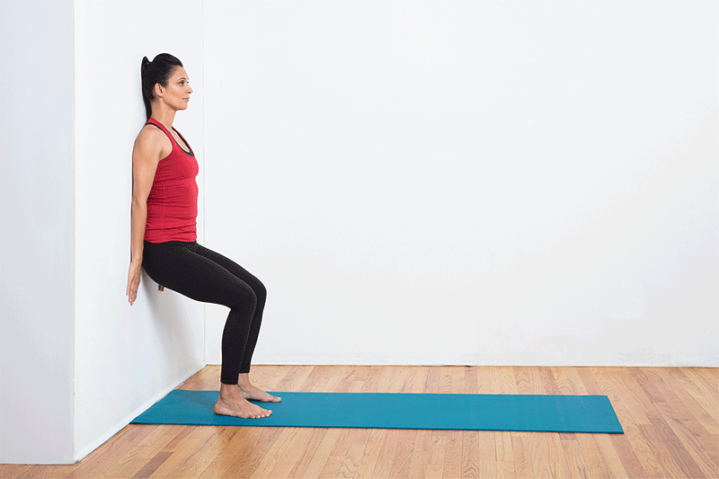 Wall Quad Stretch-Knee Strengthening Exercises