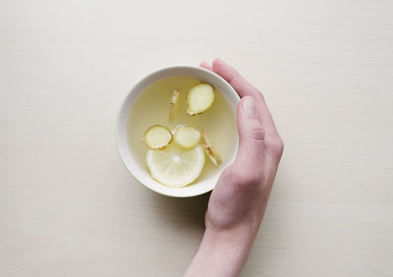 Ginger lemon infused water