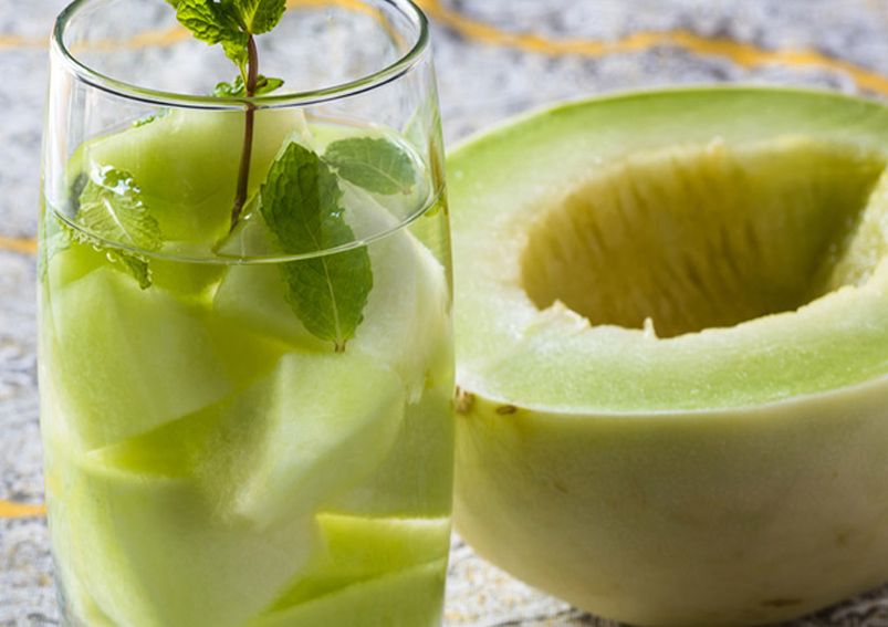 Honeydew melon infused water