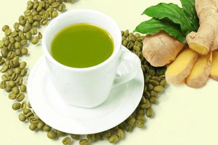 Green coffee with ginger