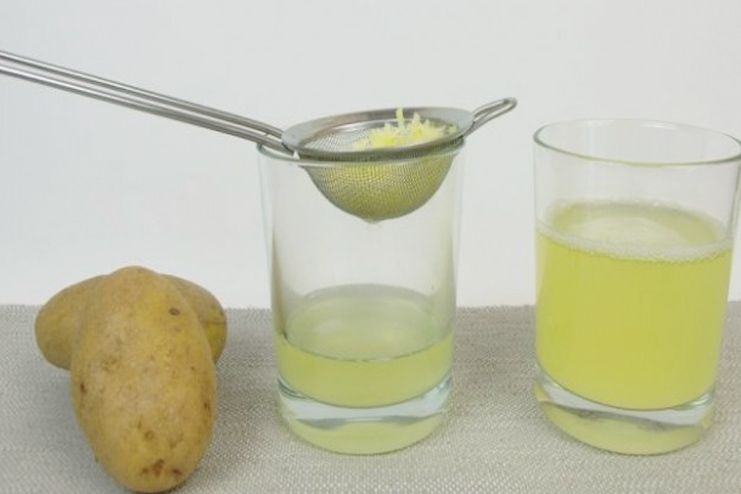 Potato juice for upper lip hair removal