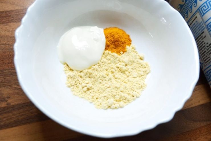 Yoghurt, gram flour and turmeric for upper lip hair removal