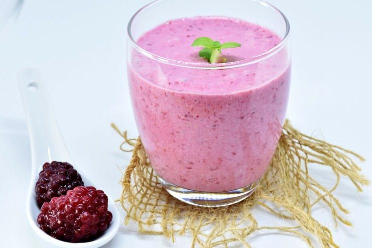 Mixed berry protein shake