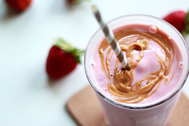 Peanut butter and jam smoothie