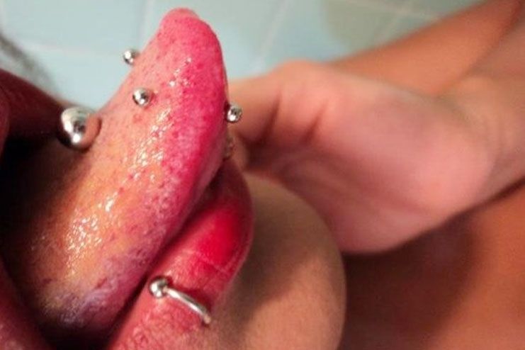 Piercing reality hairy tongue