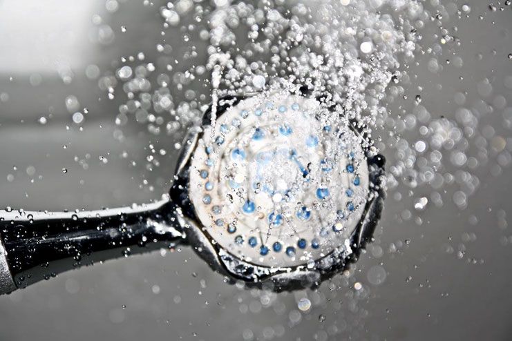 Shower at night