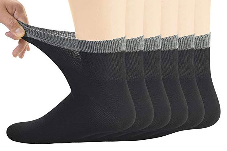 Bamboo Diabetic Ankle Socks for Men By Yomandamor