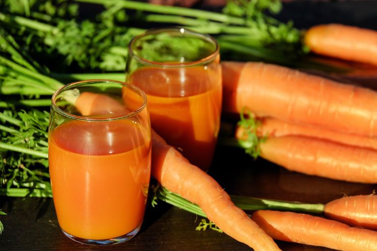 Carrot and spinach juice