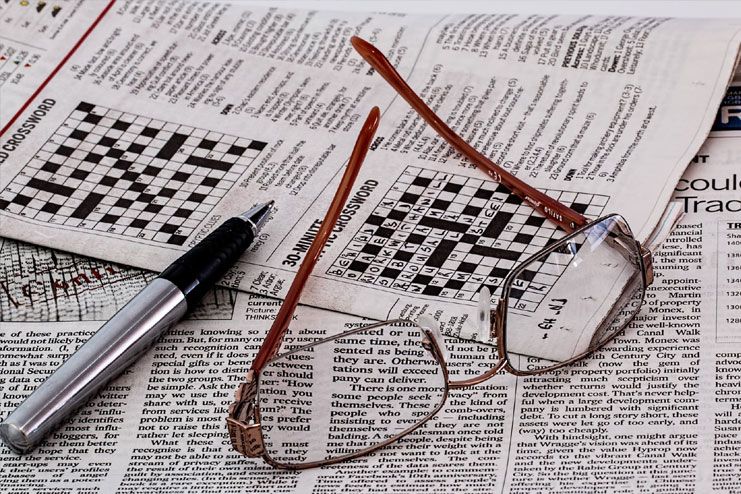 Indulge in crossword puzzles