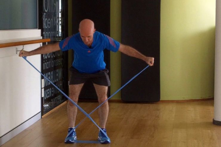 Resistance Band Bent-Over Rear Delt Fly