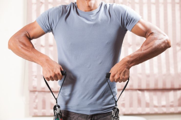 Resistance Band Upright Row