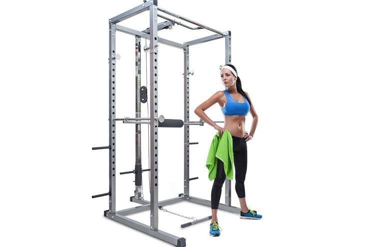 Merax Athletics Fitness Power Rack Olympic Squat Cage Home Gym
