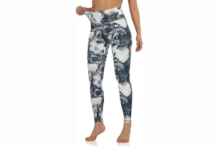 ODODOS Womens High Waisted Pattern Pocket Full-Length Yoga Leggings