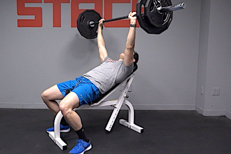 Incline barbell bench press