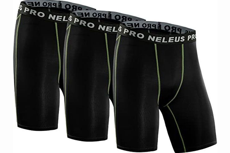 Neleus Mens 3 Pack Compression Short