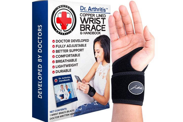 Doctor Developed Copper Lined Wrist Support