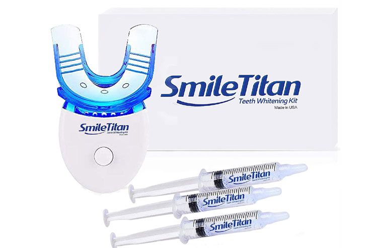 Smile Titan Teeth Whitening Kit Teeth Whitening Gel with 5X LED Accelerator Light