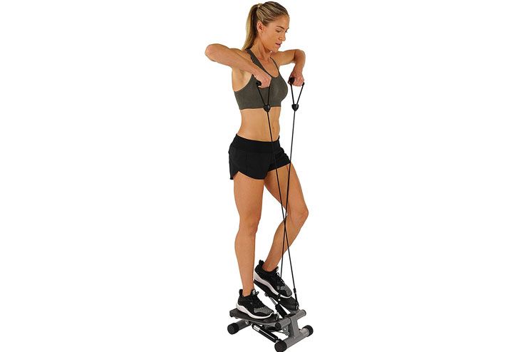 Sunny Health Fitness Mini Stepper with Resistance Bands