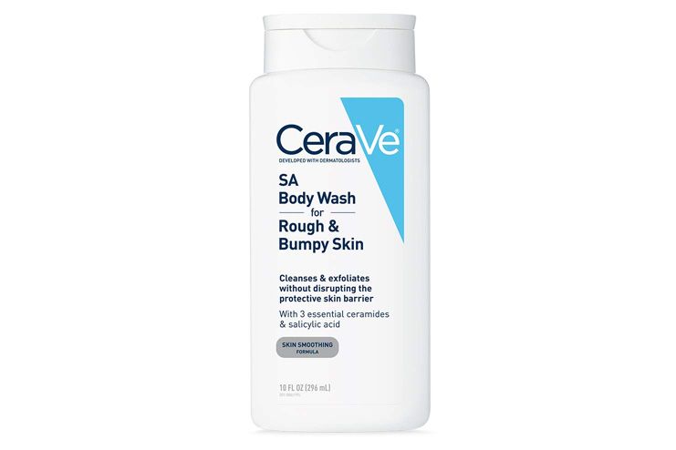Cerva body wash for rough and bumpy skin