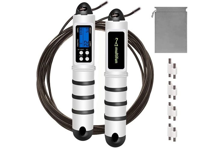 Multifun jump rope with a calorie counter
