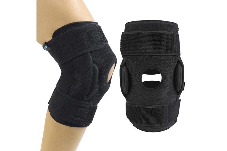 Vive hinged knee brace with open patella support