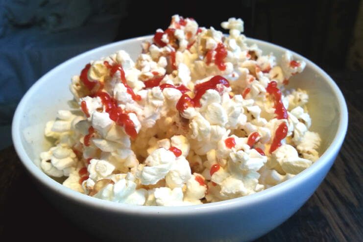 Popcorn and ketchup