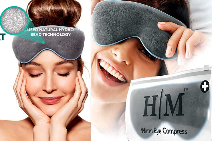 H M hangover Microwave Activated Moist Heat Eye Compress for Dry Eyes