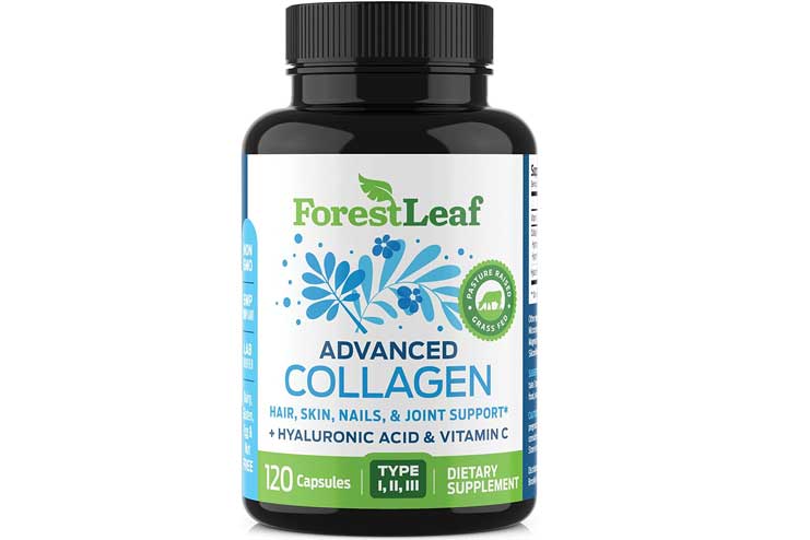 Forestleaf Advanced Collagen Supplement Type 1 2 and 3 with Hyaluronic Acid and Vitamin C