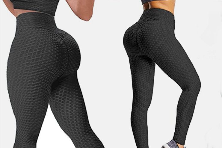 YAMOM High Waist Butt Lifting Anti Cellulite Workout Leggings for Women