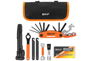 Bicycle Repair Bag With Tire Pump, Portable Tool Kit
