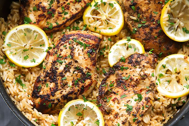 Mediterranean Chicken and Rice Pilaf