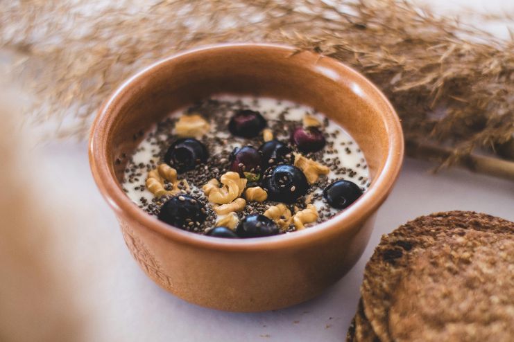 Greek Yogurt Bowl with Blueberries and Walnuts