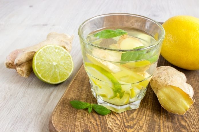 Ginger and Lemon Infused Water