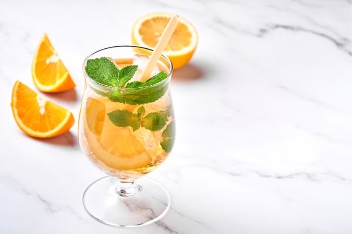 Orange and Mint Infused Water