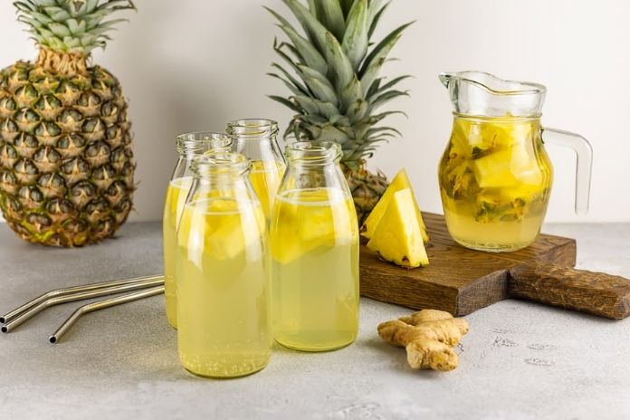 Pineapple, Ginger, and Mint Infused Water